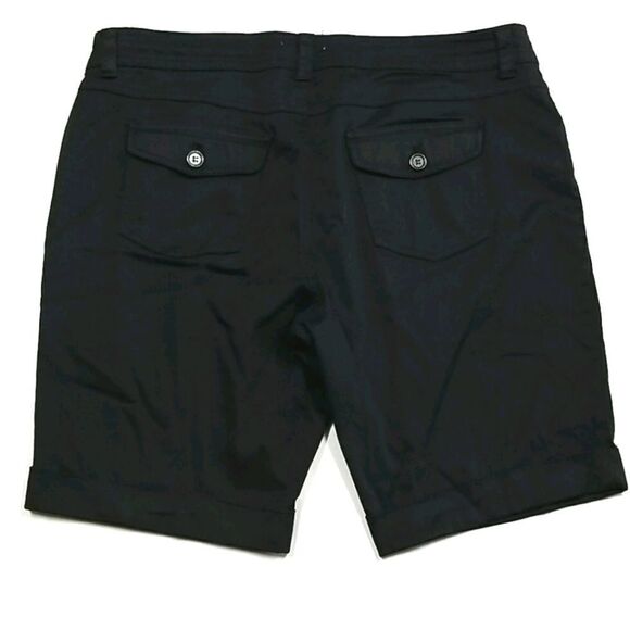 Revolution by Ricki's Shorts Women's Size 12 Trouser Cut Dark Wash Pockets - Picture 4 of 6